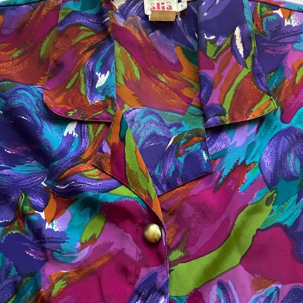 Alia Multicolor Abstract Pattern Top - Picture 4 of 5